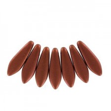 Czech Glass Daggers Perlen 5x16mm Copper
